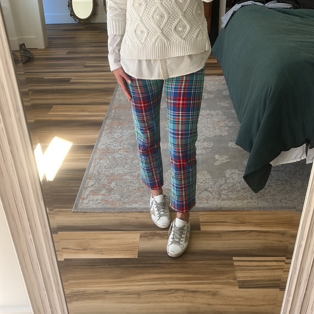 Charles Jeffrey LOVERBOY Red Blue Plaid Pants Women’s‎ XS (0) EUC - Picture 2 of 12